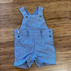 Cherokee Denim Pinstripe Overalls Size 3-6 Months